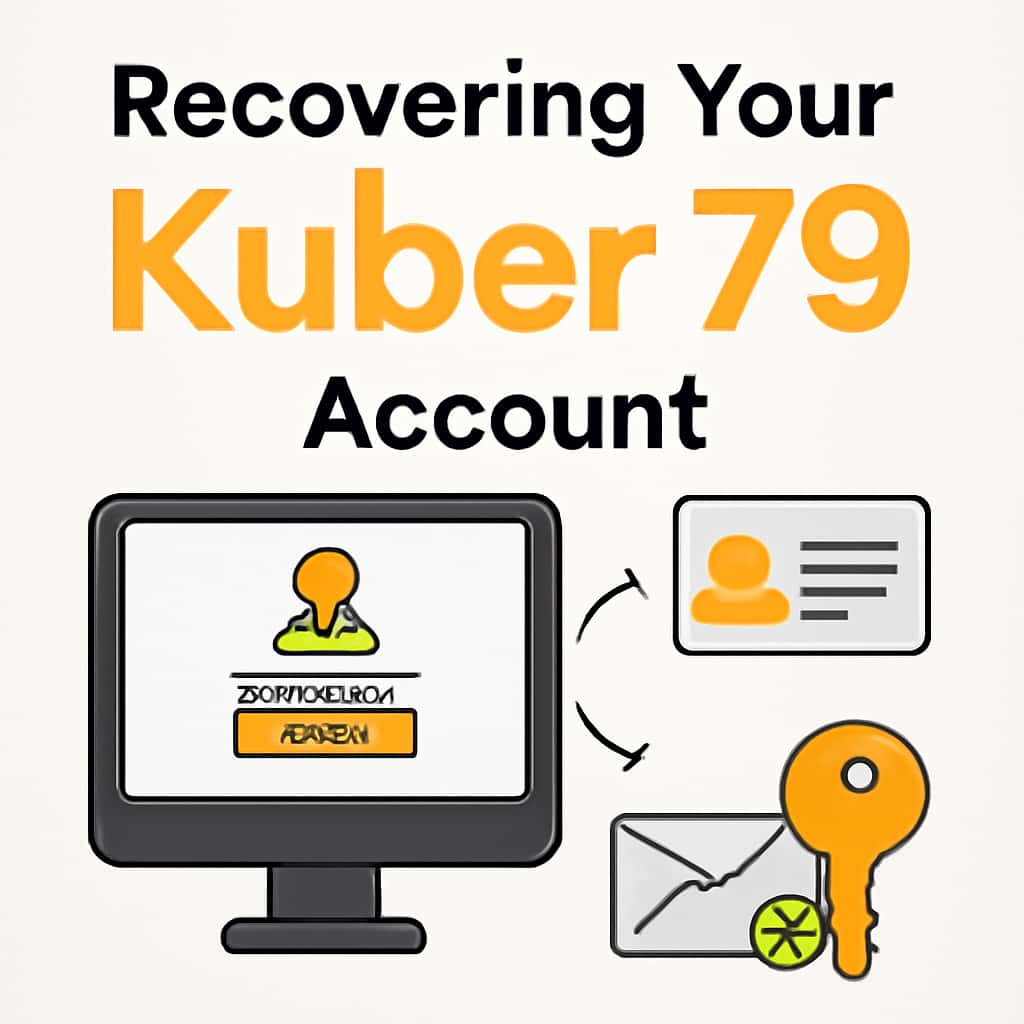 A diagram demonstrating the account recovery steps for Kuber 79.