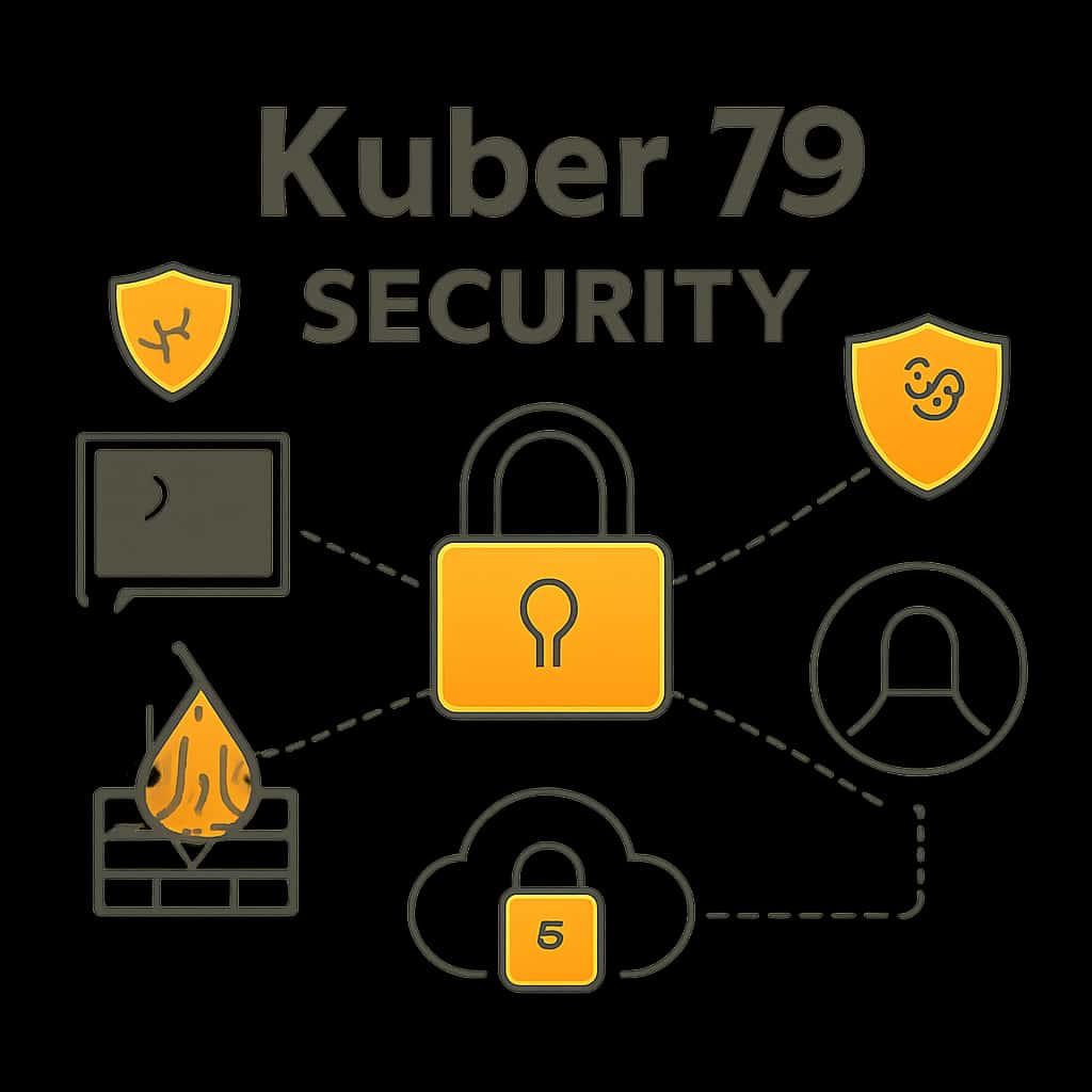 An educational diagram illustrating two-factor authentication for Kuber 79 Security.